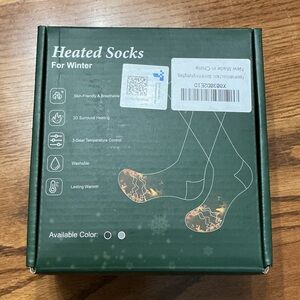 Heated Socks for Winter - off white